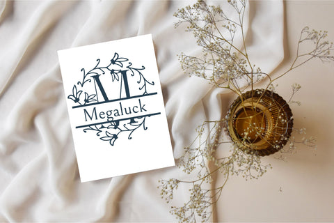 Rosalyn Circle Split Monogram Font Dm Letter Studio 