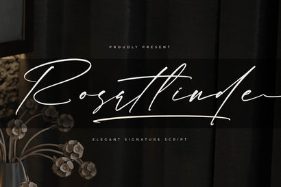 Rosatlinde - Elegant Signature Script Font Letterena Studios 