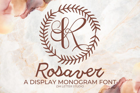 Rosaver Monogram Font Font Dm Letter Studio 