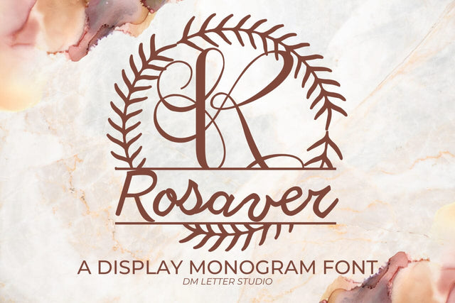 Rosaver Split Monogram Font Font Dm Letter Studio 