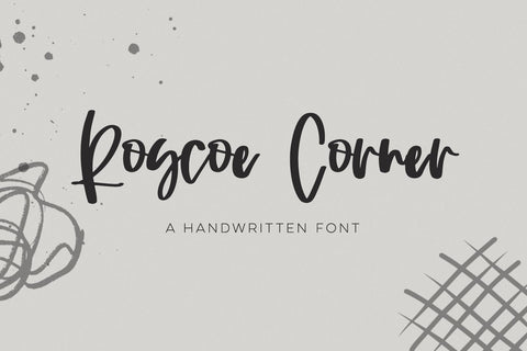 Roscoe Corner Script Font Beck McCormick 