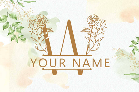 Rose Blossom Line Monogram Font Dm Letter Studio 