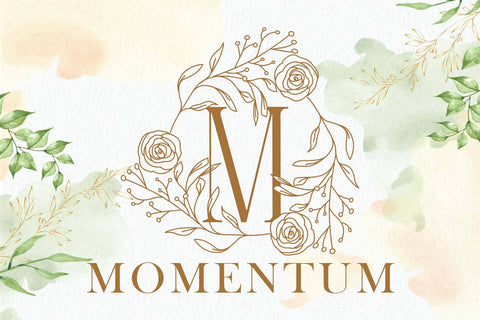 Rose Blossom Monogram Font Dm Letter Studio 