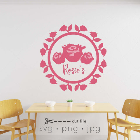 Rose borders, stencils and frame svg bundle SVG Kimberly Thomas Design 