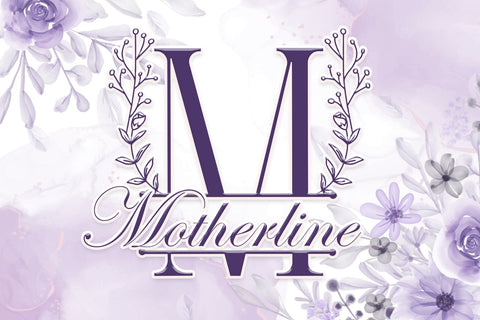 Rose Buds Line Monogram Font Dm Letter Studio 