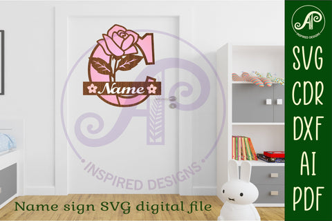 Rose Capital Monogram Letter C SVG SVG APInspireddesigns 