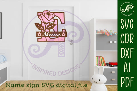 Rose Capital Monogram Letter E SVG SVG APInspireddesigns 
