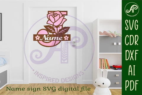 Rose Capital Monogram Letter J SVG SVG APInspireddesigns 