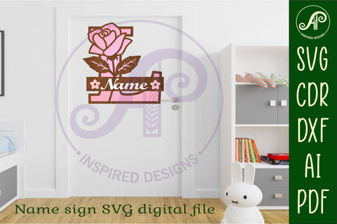 Rose Capital Monogram Letter L SVG SVG APInspireddesigns 