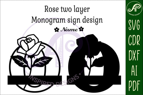 Rose Capital Monogram Letter O SVG SVG APInspireddesigns 