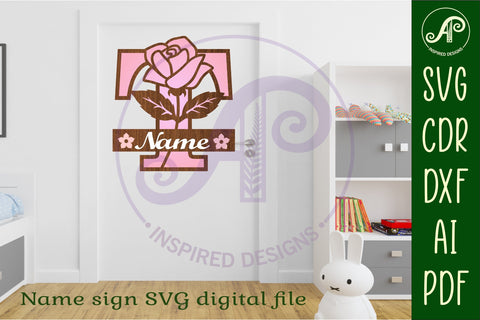 Rose Capital Monogram Letter T SVG SVG APInspireddesigns 