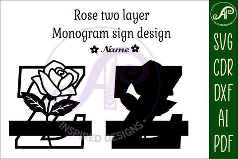 Rose Capital Monogram Letter Z SVG SVG APInspireddesigns 
