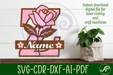 Rose Capital Monogram Letter Z SVG SVG APInspireddesigns 