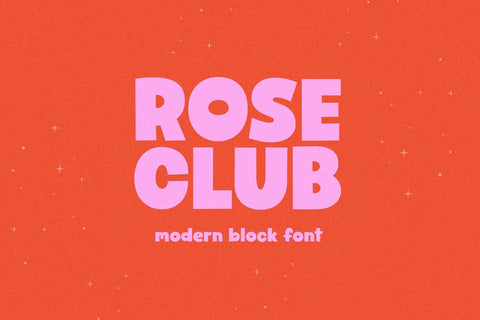 Rose Club - Cute Bold Font Font KA Designs 