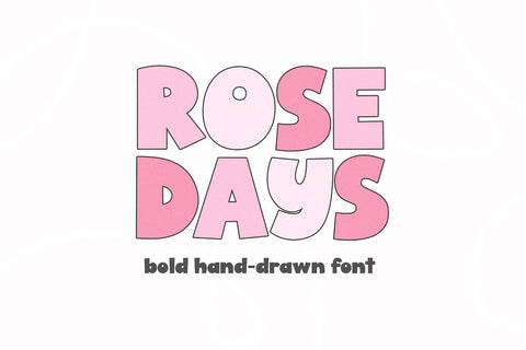 Rose Days - Cute Bold Font Font KA Designs 