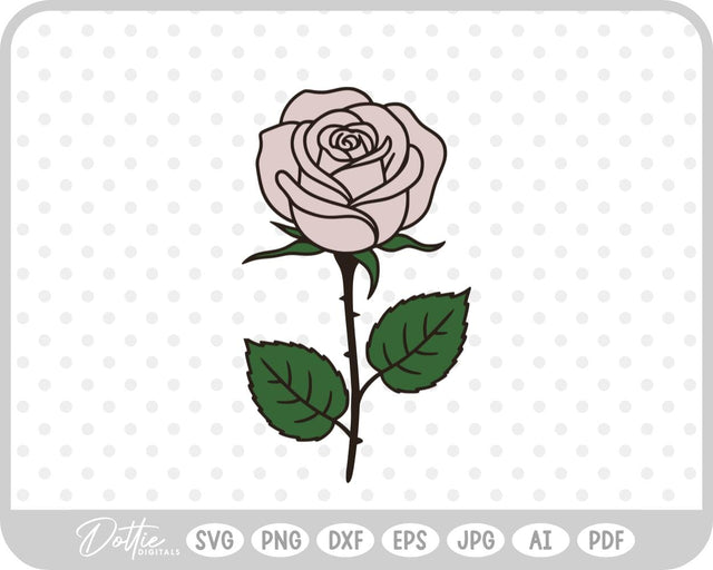 Rose Flower SVG DottieDigitals 