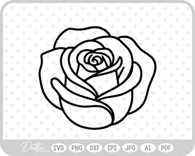 Rose Flower SVG DottieDigitals 
