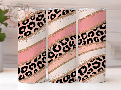 Rose Gold Cheetah Glam Tumbler, Cheetah Print, Glam Wrap, 20Oz Tumbler, Sublimation Design, Animal Print, Luxe Vibes Sublimation Lara' s Designs 