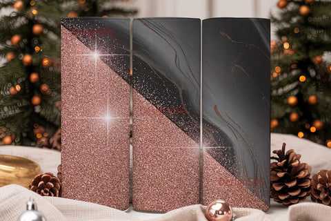 Rose Gold Glitter Marble 20oz Tumbler Sublimation DesignSVG 