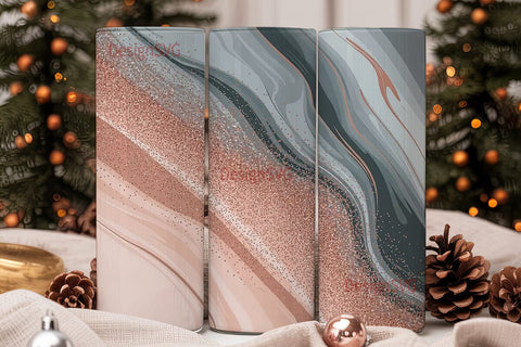 Rose Gold Glitter Marble 20oz Tumbler Sublimation DesignSVG 