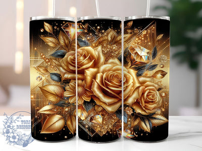 Rose Gold Glitter Sparkly Tumbler, Sparkly Metallic Wrap, 20oz Tumbler Sublimation, Glamorous Shimmer Design, Elegant Blush Gold Art, Luxe Glitter Aesthetic, Chic Fashion Gift Sublimation ToriDesigns 