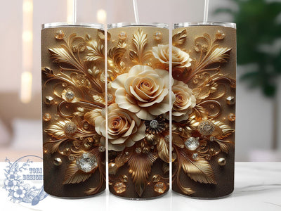 Rose Gold Glitter Sparkly Tumbler, Sparkly Metallic Wrap, 20oz Tumbler Sublimation, Glamorous Shimmer Design, Elegant Blush Gold Art, Luxe Glitter Aesthetic, Chic Fashion Gift Sublimation ToriDesigns 