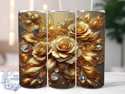 Rose Gold Glitter Sparkly Tumbler, Sparkly Metallic Wrap, 20oz Tumbler Sublimation, Glamorous Shimmer Design, Elegant Blush Gold Art, Luxe Glitter Aesthetic, Chic Fashion Gift Sublimation ToriDesigns 