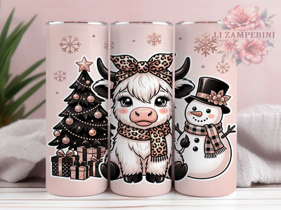 Rose Gold Highland Cow 20oz Tumbler, Rose Gold Highland, Highland Cow Tumbler, Rose Gold Cow PNG, Highland Cow Wrap, 20oz Tumbler Wrap, Rose Gold Tumbler, Highland Cow PNG Sublimation Li Zamperini 