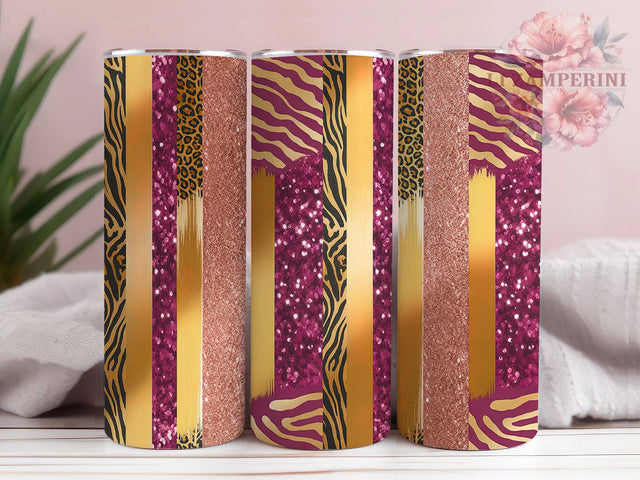 Rose Gold Leopard Glitter Tumbler, Rose Gold Tumbler, Glitter Pattern, Cheetah Print Gift, Leopard Sublimation, Fashion Accessories, Girly Tumbler Design Sublimation Li Zamperini 