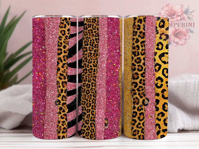 Rose Gold Leopard Glitter Tumbler, Rose Gold Tumbler, Glitter Pattern, Cheetah Print Gift, Leopard Sublimation, Fashion Accessories, Girly Tumbler Design Sublimation Li Zamperini 