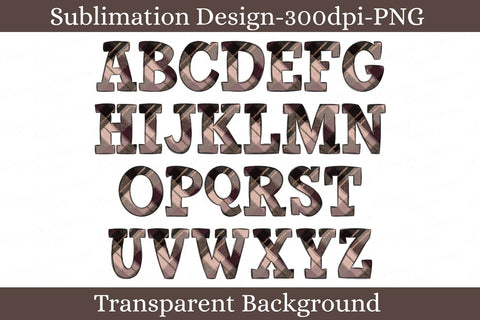 Rose Gold Plaid Alphabet PNG Letter Set – Glam Tartan Alpha Designs, Sublimation Printable Sublimation Keepsake Treasures Designs LLC. 