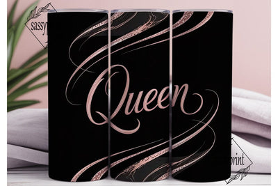 Rose Gold Queen 20oz Tumbler Wrap Sublimation sassyprint 