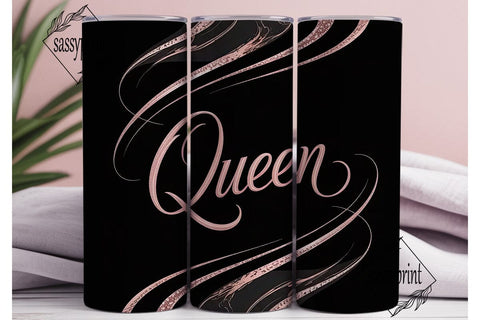 Rose Gold Queen 20oz Tumbler Wrap Sublimation sassyprint 