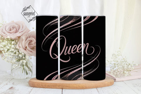 Rose Gold Queen 20oz Tumbler Wrap Sublimation sassyprint 