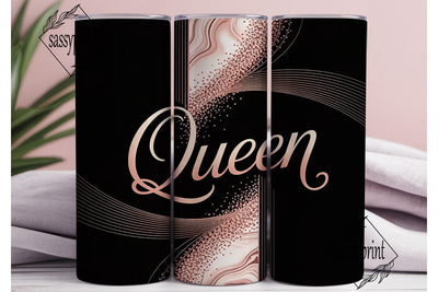 Rose Gold Queen 20oz Tumbler Wrap Sublimation sassyprint 