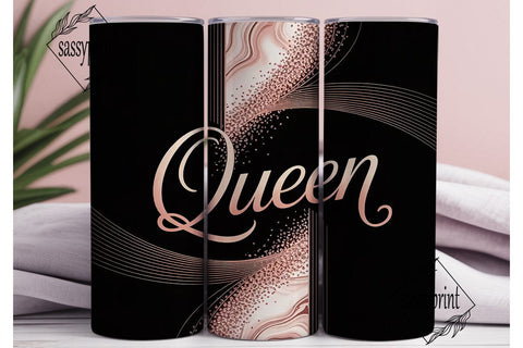 Rose Gold Queen 20oz Tumbler Wrap Sublimation sassyprint 