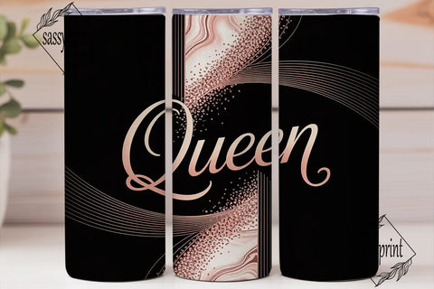 Rose Gold Queen 20oz Tumbler Wrap Sublimation sassyprint 