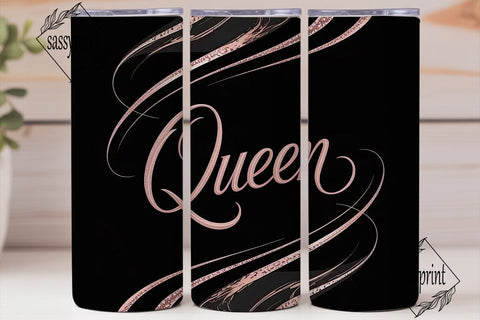 Rose Gold Queen 20oz Tumbler Wrap Sublimation sassyprint 