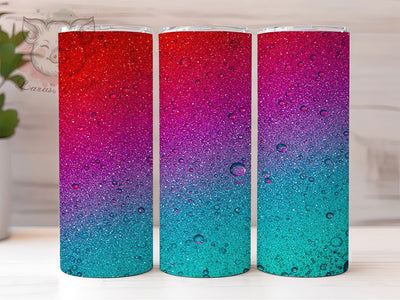 Rose Gold Teal Glitter Ombre Tumbler Wrap, Rose Gold and Teal Tumbler Wrap, 20 oz Tumbler Wrap, Ombre Glitter Tumbler, Rose Gold Tumbler Wrap Sublimation Lara' s Designs 