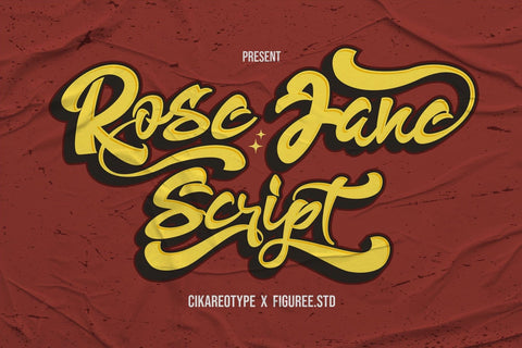 Rose Jane - Retro Script Font Font Mozzatype 