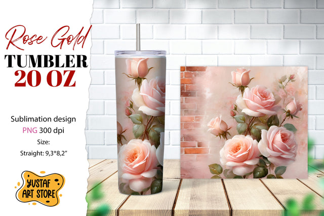 Rose tumbler. Rose flowers tumbler sublimation Sublimation Yustaf Art Store 