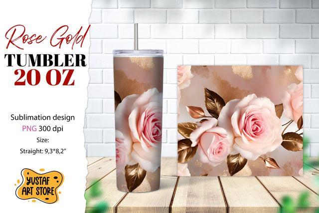 Rose tumbler. Rose flowers tumbler sublimation Sublimation Yustaf Art Store 