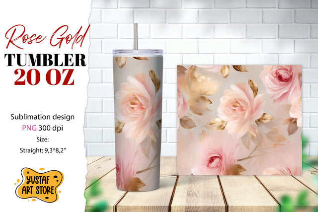 Rose tumbler. Rose flowers tumbler sublimation Sublimation Yustaf Art Store 