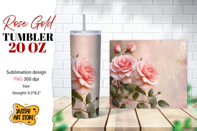 Rose tumbler. Rose flowers tumbler sublimation Sublimation Yustaf Art Store 