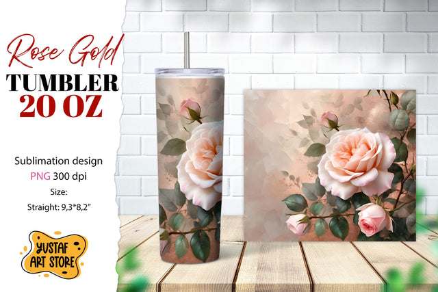Rose tumbler. Rose flowers tumbler sublimation Sublimation Yustaf Art Store 