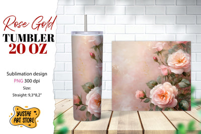 Rose tumbler. Rose flowers tumbler sublimation Sublimation Yustaf Art Store 