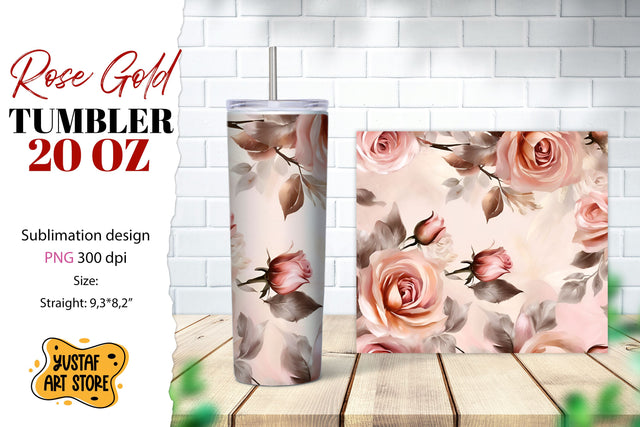Rose tumbler. Rose flowers tumbler sublimation Sublimation Yustaf Art Store 