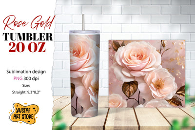 Rose tumbler. Rose flowers tumbler sublimation Sublimation Yustaf Art Store 
