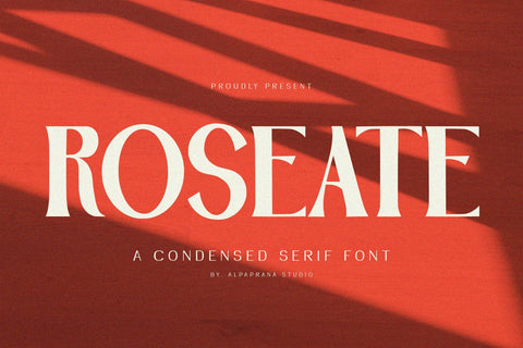 Roseate - Serif Font Font Alpaprana Studio 