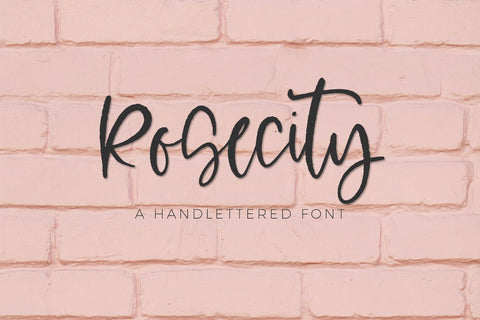 Rosecity Script Font Beck McCormick 